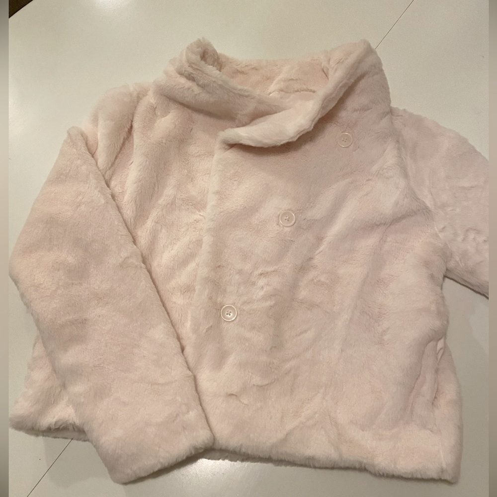 Faux fur crop jacket XS